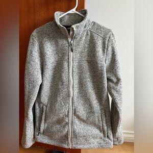 Thick grey zip up fleece